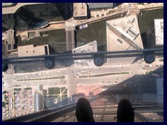 Views from Sears Tower 76 - Skydeck Ledge